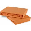 Plachta posteľná oranžová marhuľová jersey EMI: Plachta predĺžená 90 (100)x220