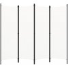 4-panelový paraván biely 200x180 cm-ForU-320719