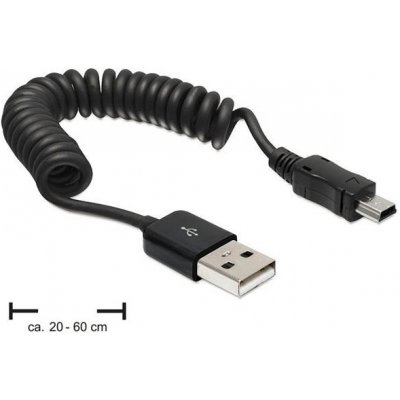 Delock kabel USB 2.0 A samec USB mini samec, kroucený kabel (83164)