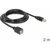 Delock USB kábel USB 2.0 USB-B zástrčka, USB-B zásuvka 2.00 m čierna 83427; 83427
