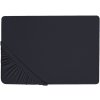 BELIANI Napínacie prestieradlo čierne bavlnené 180 x 200 cm elastické okraje klasická posteľná plachta textílie do spálne