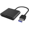 ICY BOX IB-CR301-U3 Externer Multi Card Reader (CF, SD, Micro SD) mit USB 3.0 Hostanschl externá čítačka pamäťových kariet / hub USB 3.0 čierna; IB-CR301-U3