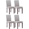 Súprava 4 jedálenských stoličiek Ina látkové cappuccino, svetlosivá