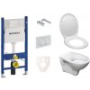 Závesný set WC Ceramia S-Line + modul Geberit Duofix s tlačidlom Delta 20 biele SIKOGES5D0