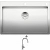 Blanco CLARON 700-IF/A nerez hodvábny lesk s excentrom PushControl 521634 + Blanco MIDA-S chróm 521454