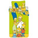 Jerry Fabrics Obliečky Simpsons Family green Bavlna 140x200 70x90