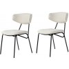 Súprava jedálenských stoličiek Nancy White and Black, 2 ks