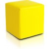 INTERMEDIC SK - Taburetka BLOCK 40x40 cm z ekokože | multifunkčný vak, podnožka, kocka Farba: E18 - Žltá - slnko (Ekokoža)