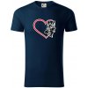 Nemecký ovčiak v srdci - Tričko z organickej bavlny - L ( Tmavomodrá (takmer čierna) )