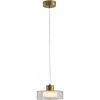 Eurolamp | LED Luster na lanku LED/8W/230V 3000K zlatá/číra pr. 20 cm | EU0281
