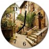 Sklenené hodiny okrúhle Avenue palm trees fi 30 cm