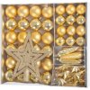 Gule MagicHome Vianoce, sada, 50 ks, 4-5 cm, zlaté, hviezda, girlanda, šiška, na vianočný stromček