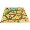 ECOTOYS ECO TOYS Detské penové puzzle 93,5x93,5cm, hracia deka, podložka na zem Safari, 9 dielov