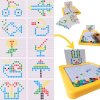 MAGNETICKÁ TABUĽA s mozaikou MAGPAD Montessori ŠABLÓNY obojstranné ŽLTÁ