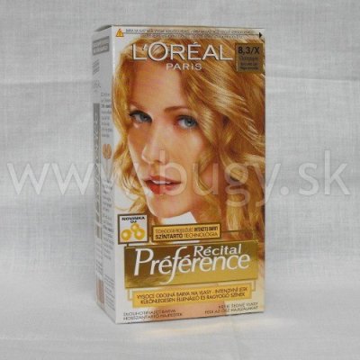 L'Oréal Recital Preference vysoko odolná farba na vlasy intenzívny lesk  blond svetlá zlatá P 83 od 6,69 € - Heureka.sk