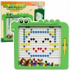LeanToys Magnetická deska Puzzle Mozaika Dinosauři Zelené karty 20 vzorů