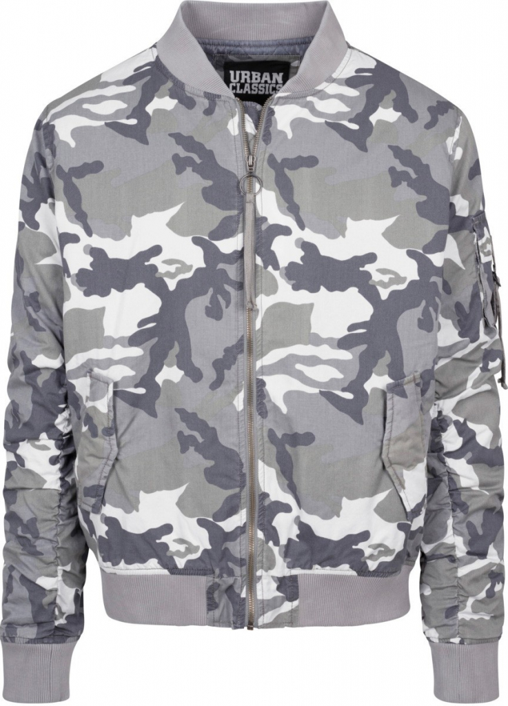 Urban Classics bomberová bunda Vintage Camo Cotton bomber jacket snow camo