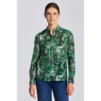 Gant D2. REG Paisley Cotton SILK zelená