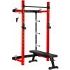 Multifunkční skládací posilovací stojan - Power Rack HMS KLT34 červený
