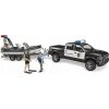 Dodge RAM 2500 Policajný s loďou na vlečke Bruder 02507