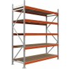 Majster Regál Kovový regál LONGSPAN 250x150x80-5-DTD, Pozinkované/Oranžová