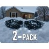 Solight LED vianočná reťaz, 500 LED, 50m, prívod 5m, IP44, biela/2-PACK!