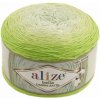 Alize příze Bella Ombre batik 7412 odstíny limetkové