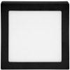 T-LED Čierny prisadený LED panel hranatý 170x170mm 12W Farba svetla: Teplá biela 102153