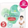 PAMPERS Harmonie Pants Nohavičky plienkové jednorazové 5 (12-17 kg) 20 ks 8006540181430