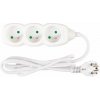 STREND PRO Kábel DG-F803B L-1.5 m, predlžovací, biely, 3x zásuvka, new edition