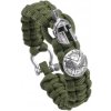 WARAGOD Paracord Spartan náramok s kovovou sponou Hanta, zelená