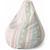 Sablio Sedací vak Pear Pruhy a bodky - 140 x 100 x 25 cm