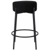 Avida Design Okrúhla barová stolička do kuchyne s opierkou na nohy Holly, čalúnená, čierna