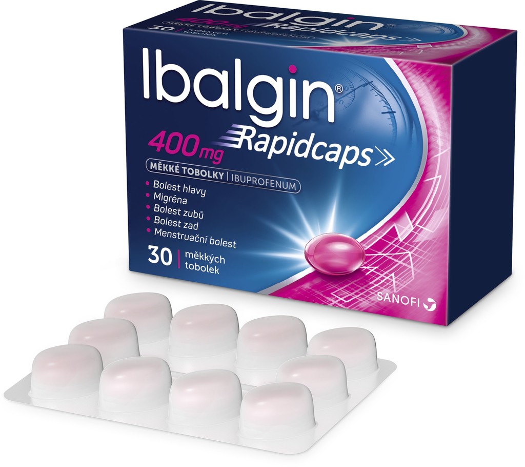 Ibalgin Rapidcaps mäkké kapsuly 400 mg cps.mol.30 x 400 mg od 5,16 € -  Heureka.sk