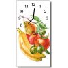 Nástenné hodiny vertikálne Kuchynské ovocie banány akvarel 30x60 cm