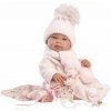 Llorens 84338 NEW BORN HOLČIČKA - realistická panenka miminko s celovinylovým tělem - 43 cm (4-84338)