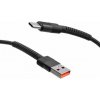 Mobilnet KAB-0235-USB-TYPEC textilný USB/USB-C, 2m, černý