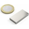 Neodymový magnet kváder 30 × 15 × 4 mm, N52, poniklovaný, sila 9,4 kg