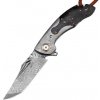 KnifeBoss damaškový zavírací nůž Classic Carbon