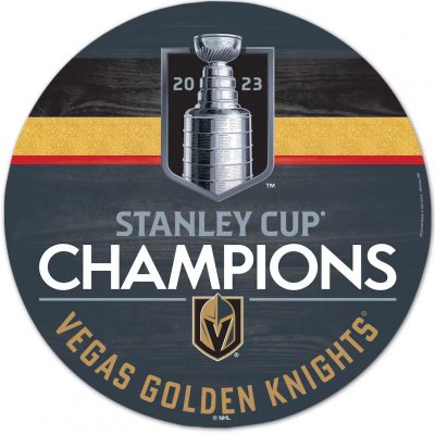 Fanatics Dřevěná plaketa Vegas Golden Knights 2023 Stanley Cup Champions 14" Round Wood Sign