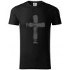 Jesus kríž štetcom - Tričko z organickej bavlny - 2XL ( Čierna )