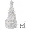DCLW31 LED keramický stromeček se sněhuláky 33,5 cm 2x AA vnitřní teplá bílá EMOS