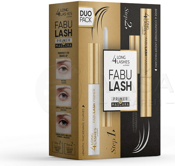 Long 4 Lashes Fabulash riasenka 10 ml + podkladová báza pod riasenku 9 ml darčeková sada