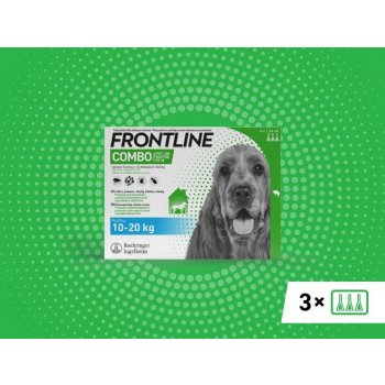 Frontline Combo Spot-On Dog M 10-20 kg 3 x 1,34 ml