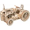 Robotime 3D drevené mechanické puzzle Traktor 135 ks - RoboTime 3D dřevěné mechanické puzzle Traktor