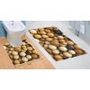 Bellatex koupelnová předložka 3D tisk sada dřevěné koule 60x100 50x60cm