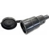 Kalthoff Priama zásuvka s krytom pologumená IP44 16A/250V čierna 0.452 GT/D