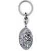 Kľúčenka: svätý Krištof - kovová, striebornej farby - PC05-21