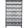 Strend Pro Stojan s plastovými boxami 28 zásobníkov 94 x 30 x 150 cm HL3205