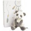 Doudou Dárková sada - plyšová hračka panda s dečkou 20 cm